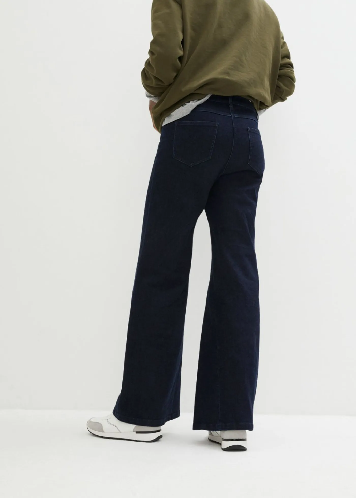 Discount Vaqueros de pernera ancha, high waist, cintura cómoda Mujer Tallas Pequeñas|Vaqueros