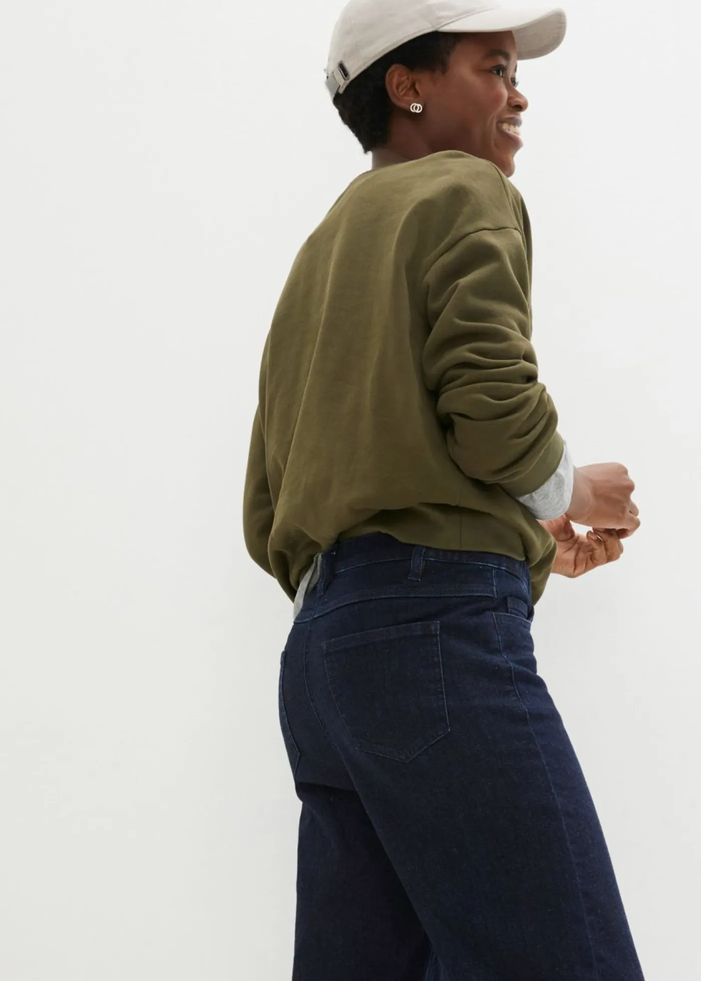 Discount Vaqueros de pernera ancha, high waist, cintura cómoda Mujer Tallas Pequeñas|Vaqueros