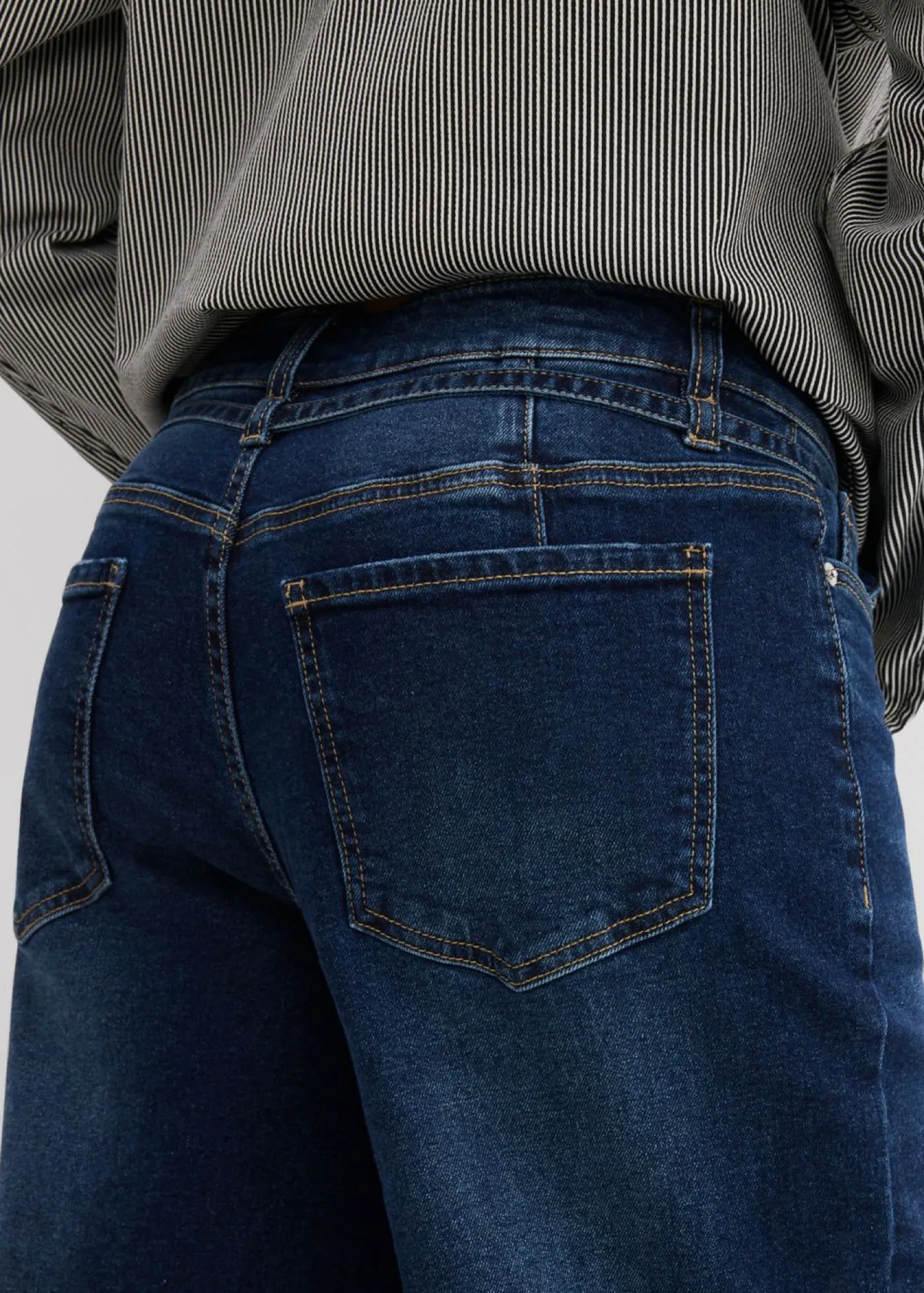 Outlet Vaqueros de pernera ancha, mid waist Mujer Tallas Pequeñas