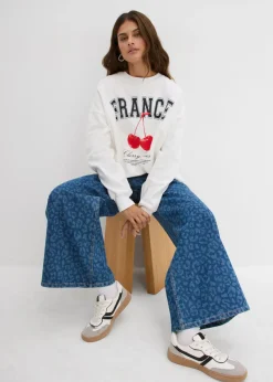 Clearance Vaqueros de pernera ancha, mid waist Mujer Tallas Pequeñas|Vaqueros