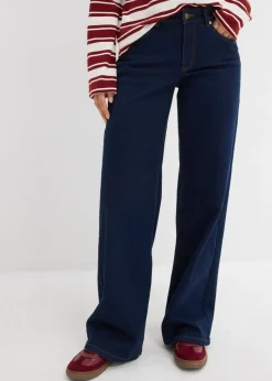 Sale Vaqueros de pernera ancha, mid waist, de algodón orgánico Mujer Vaqueros