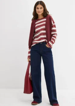 Sale Vaqueros de pernera ancha, mid waist, de algodón orgánico Mujer Vaqueros