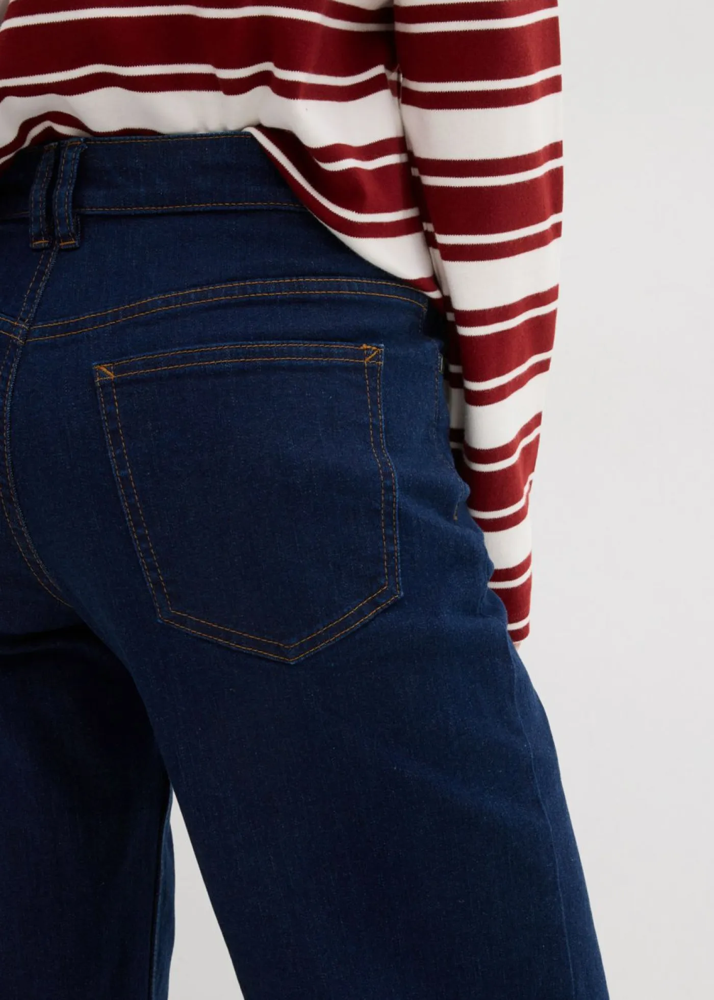 Sale Vaqueros de pernera ancha, mid waist, de algodón orgánico Mujer Vaqueros