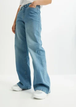 Best Vaqueros de pernera ancha, mid waist, elástico Mujer Vaqueros