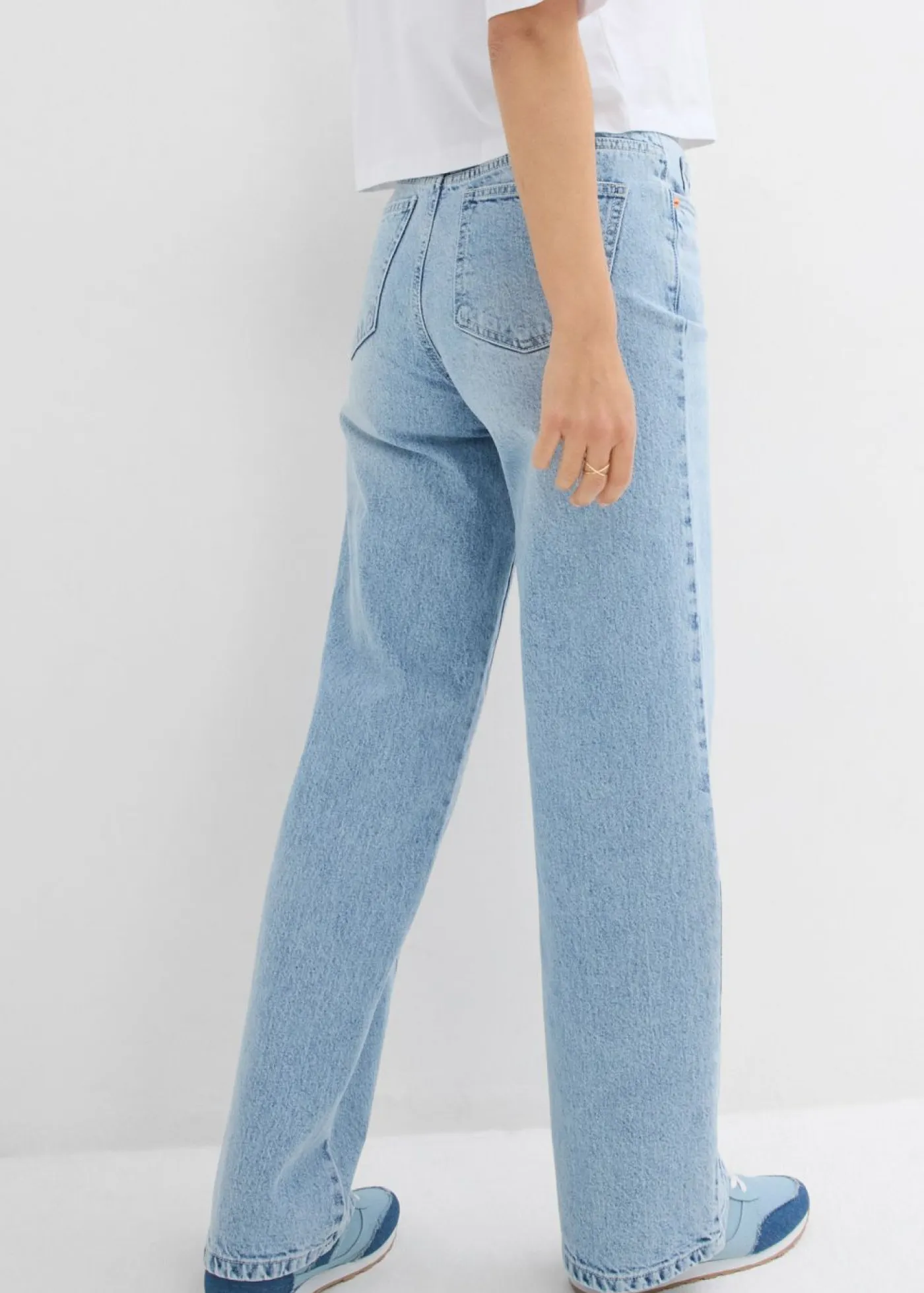 New Vaqueros de pernera ancha, high waist, low stretch Mujer Vaqueros