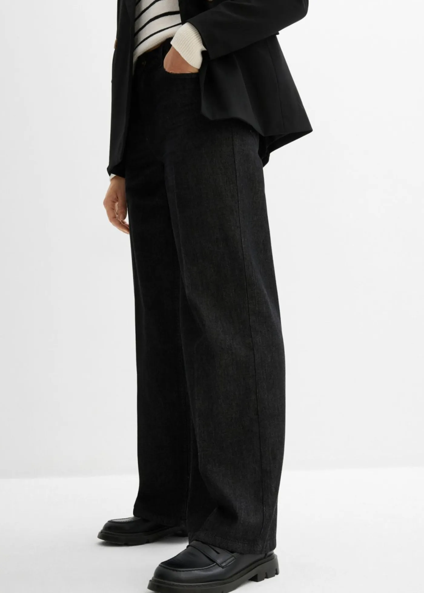 Outlet Vaqueros de pernera ancha, mid waist Mujer Vaqueros