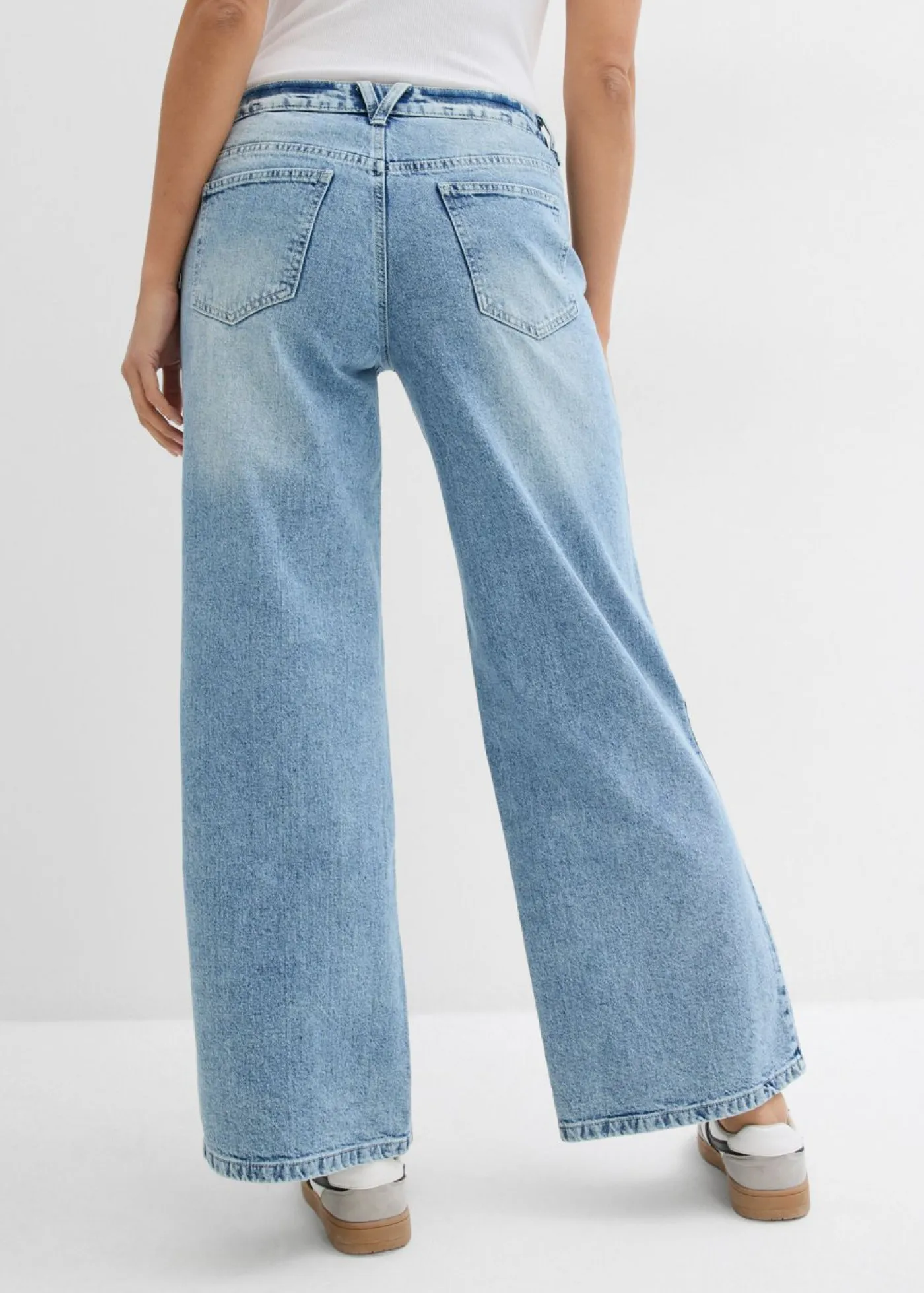 New Vaqueros de pernera ancha, mid waist, largo completo y low stretch Mujer Vaqueros|Tallas Pequeñas