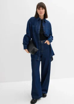 Sale Vaqueros de pernera ancha, high waist Mujer Vaqueros|Tallas Pequeñas