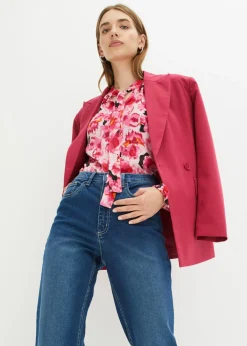 New Vaqueros de pernera ancha con talle alto Mujer Vaqueros