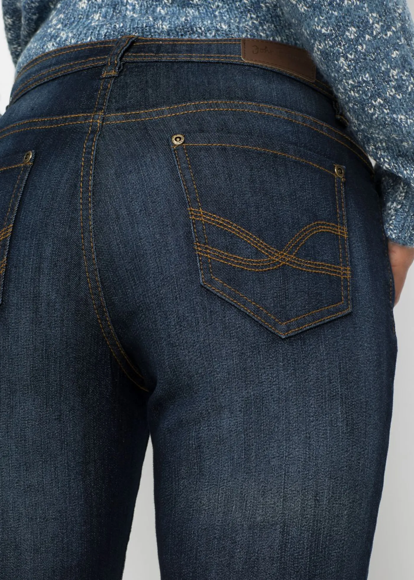 Clearance Vaqueros elásticos con corte mom y talle medio Mujer Vaqueros|Tallas Pequeñas