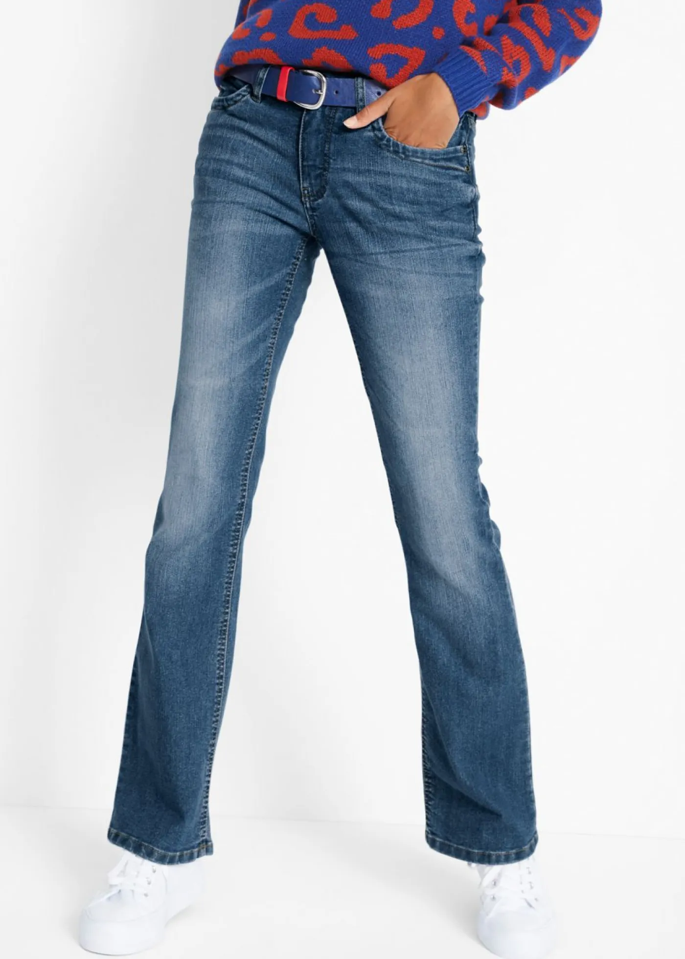 Best Vaqueros elásticos con corte bootcut y talle medio Mujer Vaqueros
