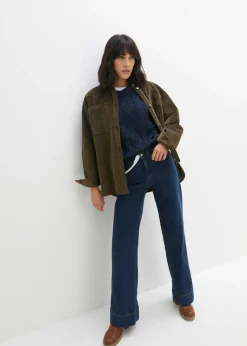 Clearance Vaqueros elásticos con pernera ancha y talle medio Mujer Vaqueros|Tallas Pequeñas