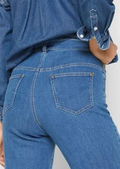 Outlet Vaqueros elásticos de cintura alta y corte mom Mujer Vaqueros