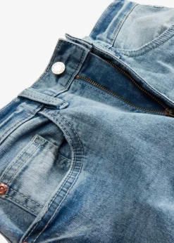 Online Vaqueros elásticos de cintura alta y corte mom Mujer Vaqueros