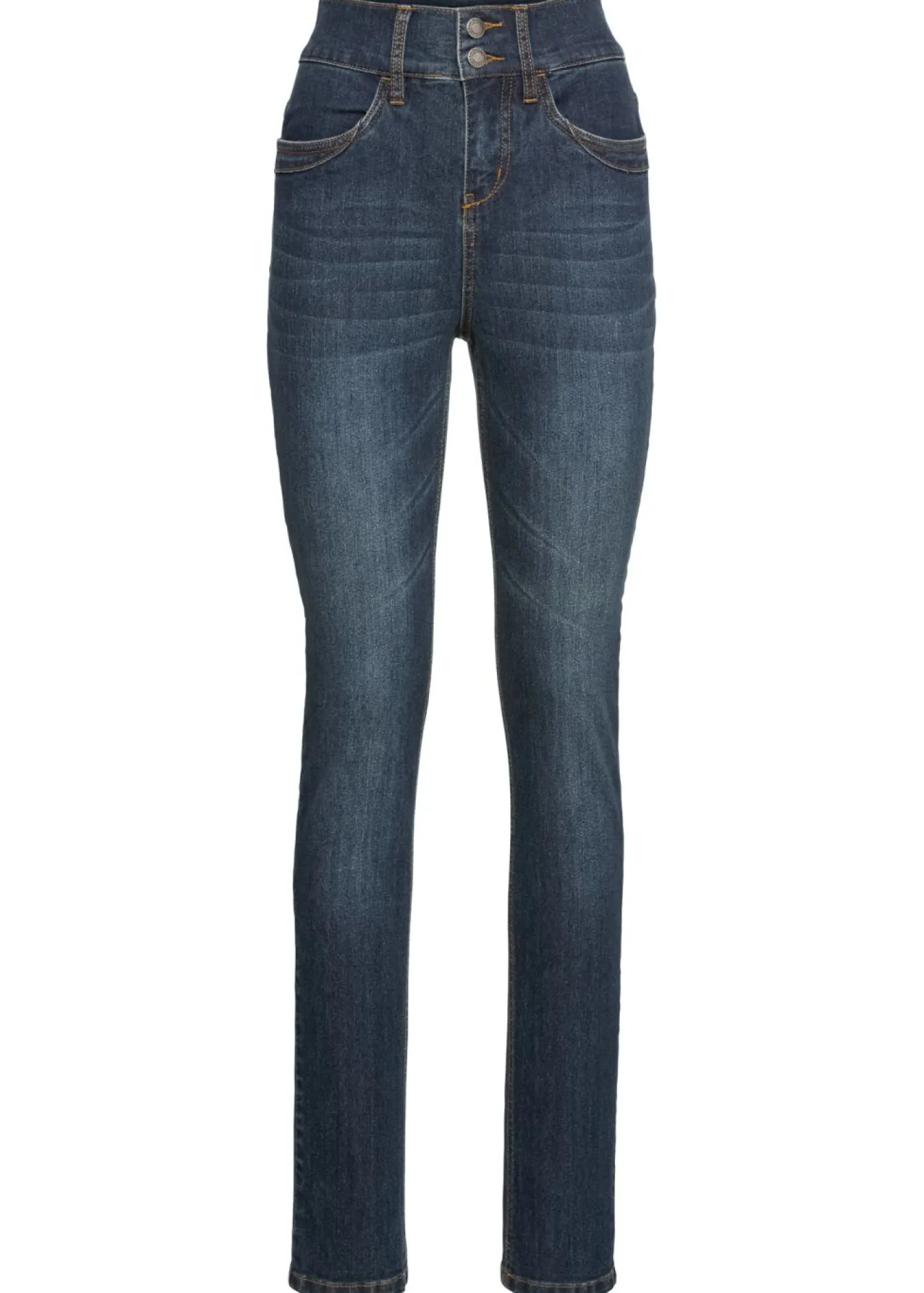Discount Vaqueros elásticos de corte slim y talle alto Mujer Vaqueros|Tallas Pequeñas