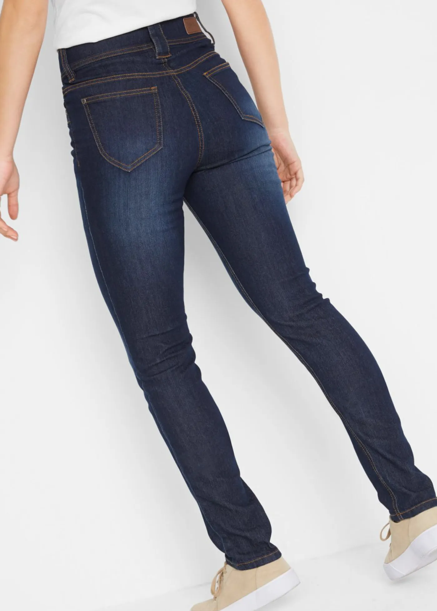 Discount Vaqueros elásticos de corte slim y talle alto Mujer Vaqueros|Tallas Pequeñas