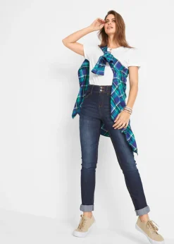 Discount Vaqueros elásticos de corte slim y talle alto Mujer Vaqueros|Tallas Pequeñas