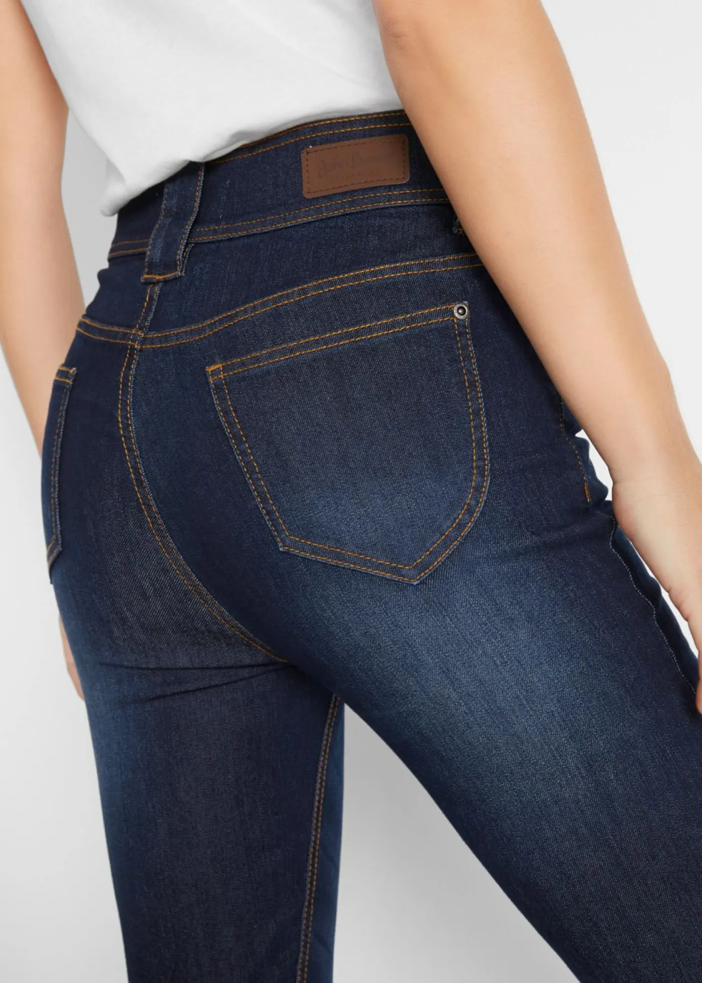 Discount Vaqueros elásticos de corte slim y talle alto Mujer Vaqueros|Tallas Pequeñas