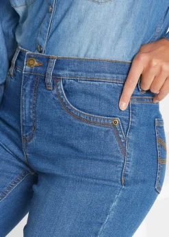 Vaqueros elásticos de corte capri Mujer Vaqueros