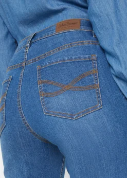 Vaqueros elásticos de corte capri Mujer Vaqueros