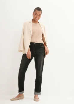 Discount Vaqueros elásticos tipo boyfriend, mid waist Mujer Vaqueros