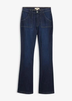 Best Vaqueros flared, high waist de algodón orgánico Mujer Vaqueros