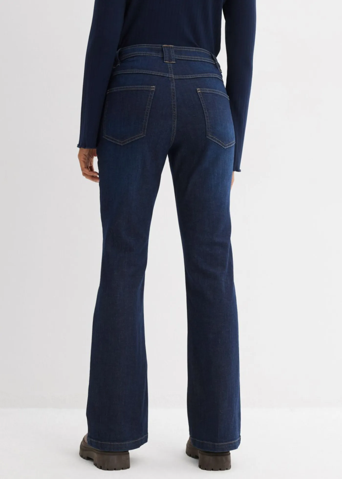 Best Vaqueros flared, high waist de algodón orgánico Mujer Vaqueros