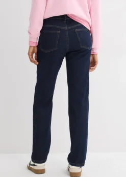Outlet Vaqueros holgados con talle medio y corte recto Mujer Vaqueros|Tallas Pequeñas