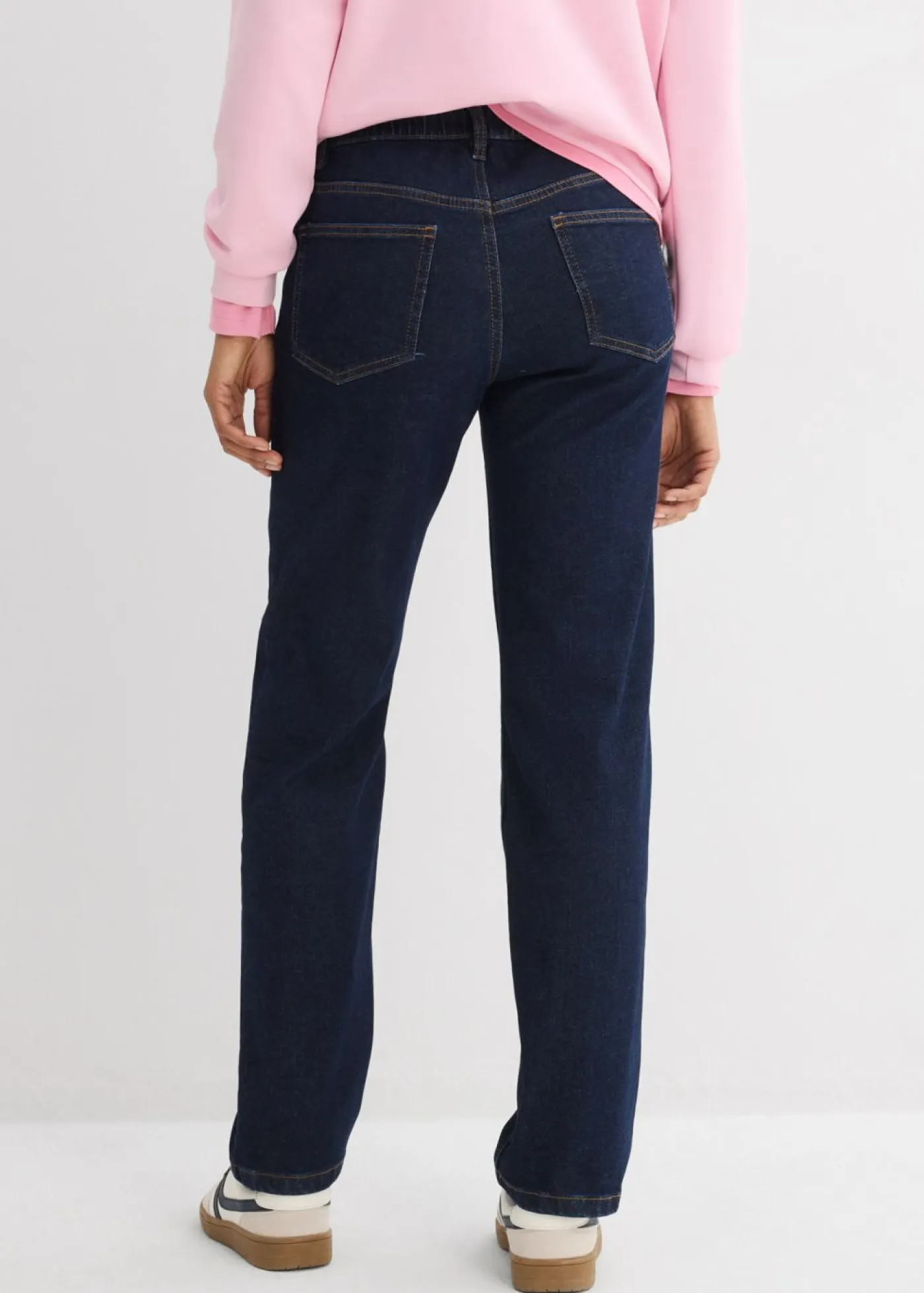 Outlet Vaqueros holgados con talle medio y corte recto Mujer Vaqueros|Tallas Pequeñas