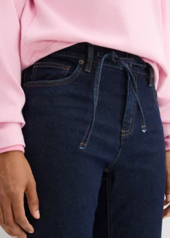 Outlet Vaqueros holgados con talle medio y corte recto Mujer Vaqueros|Tallas Pequeñas