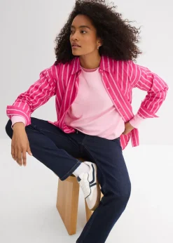Outlet Vaqueros holgados con talle medio y corte recto Mujer Vaqueros|Tallas Pequeñas