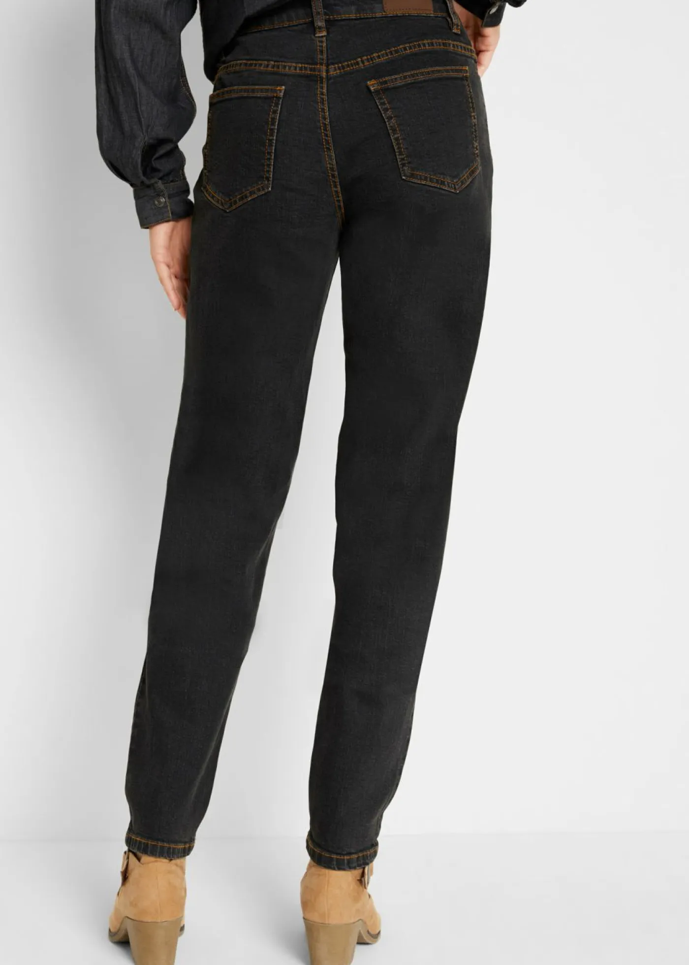 New Vaqueros largos con corte mom y talle medio Mujer Vaqueros