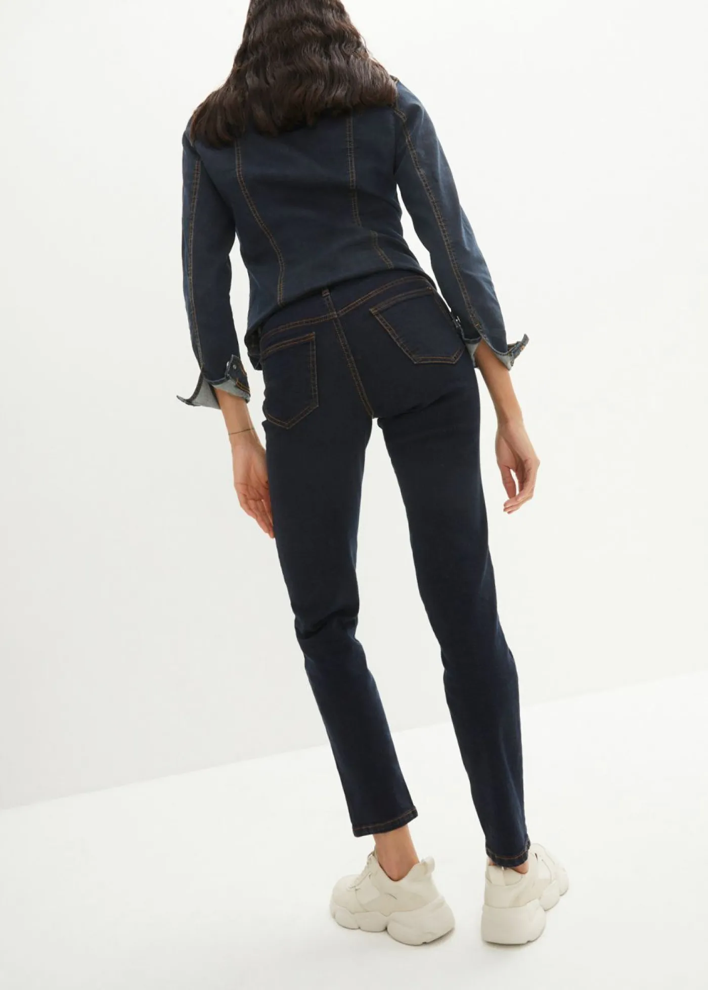 Sale Vaqueros largos con corte mom y talle medio Mujer Vaqueros