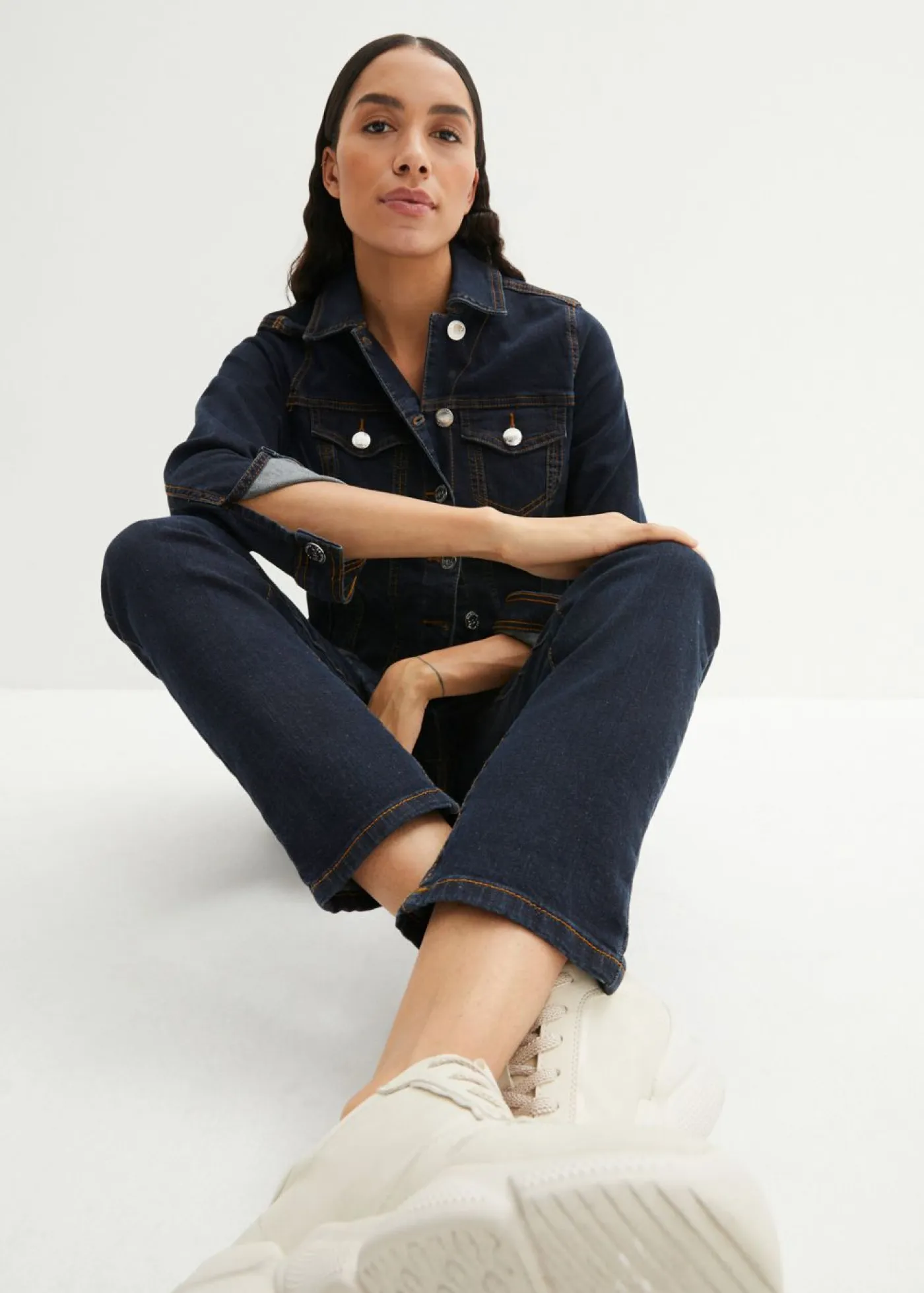 Sale Vaqueros largos con corte mom y talle medio Mujer Vaqueros