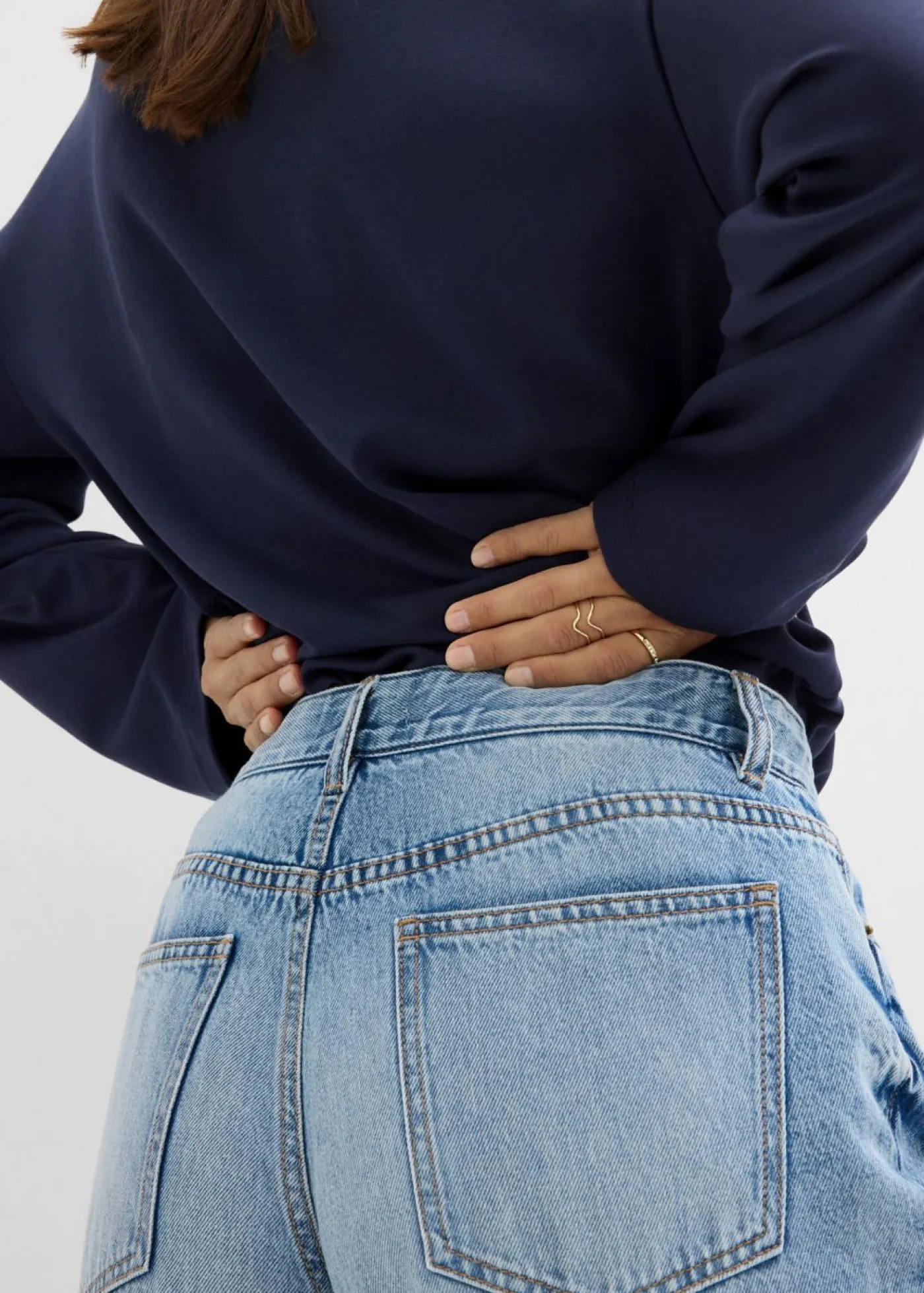 Discount Vaqueros low stretch con perneras anchas y tiro medio Mujer Vaqueros|Tallas Pequeñas