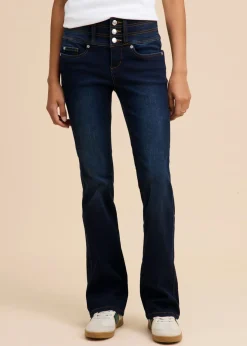 Hot Vaqueros moldeadores con corte bootcut y talle alto Mujer Vaqueros