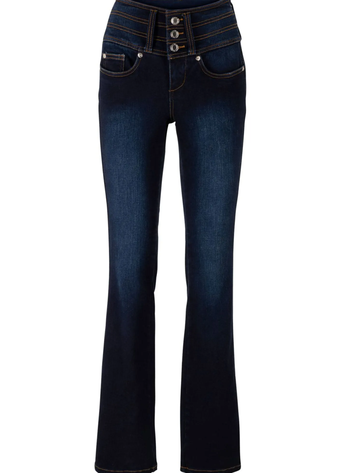 New Vaqueros moldeadores con corte bootcut y talle alto Mujer Tallas Pequeñas
