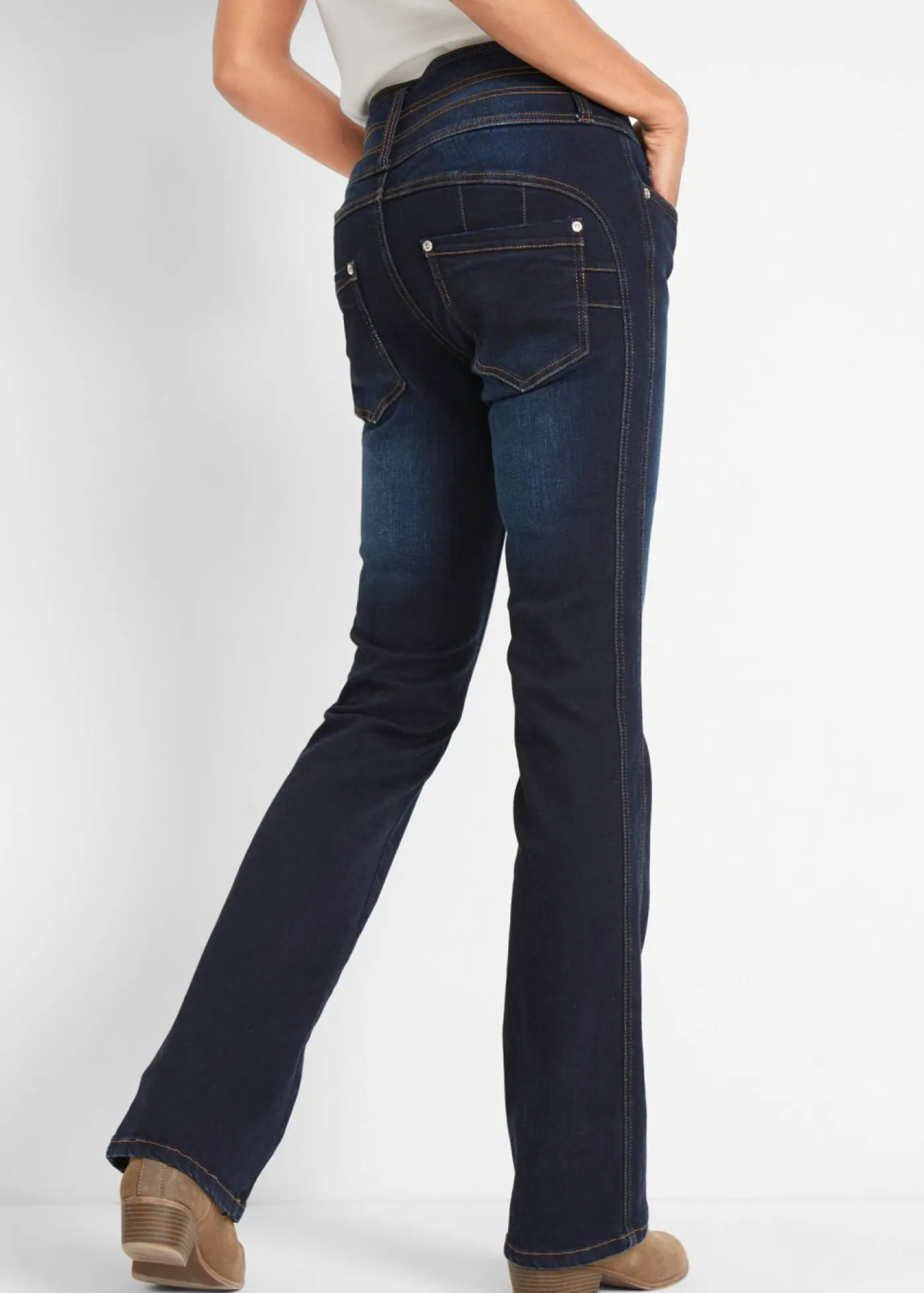 New Vaqueros moldeadores con corte bootcut y talle alto Mujer Tallas Pequeñas
