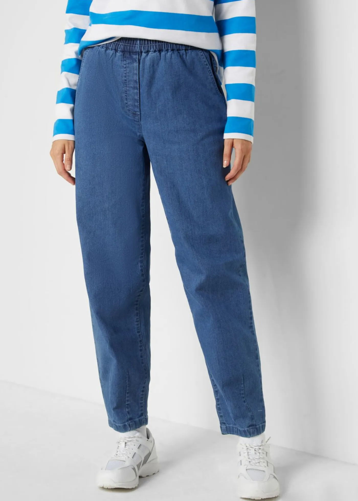 Sale Vaqueros mom, high waist, con cintura cómoda Mujer Vaqueros