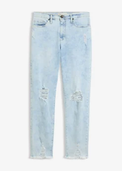 Online Vaqueros mom, high waist, con efecto roto Mujer Vaqueros