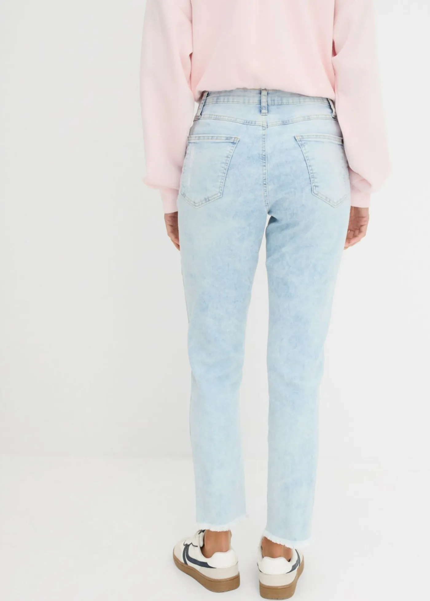 Online Vaqueros mom, high waist, con efecto roto Mujer Vaqueros