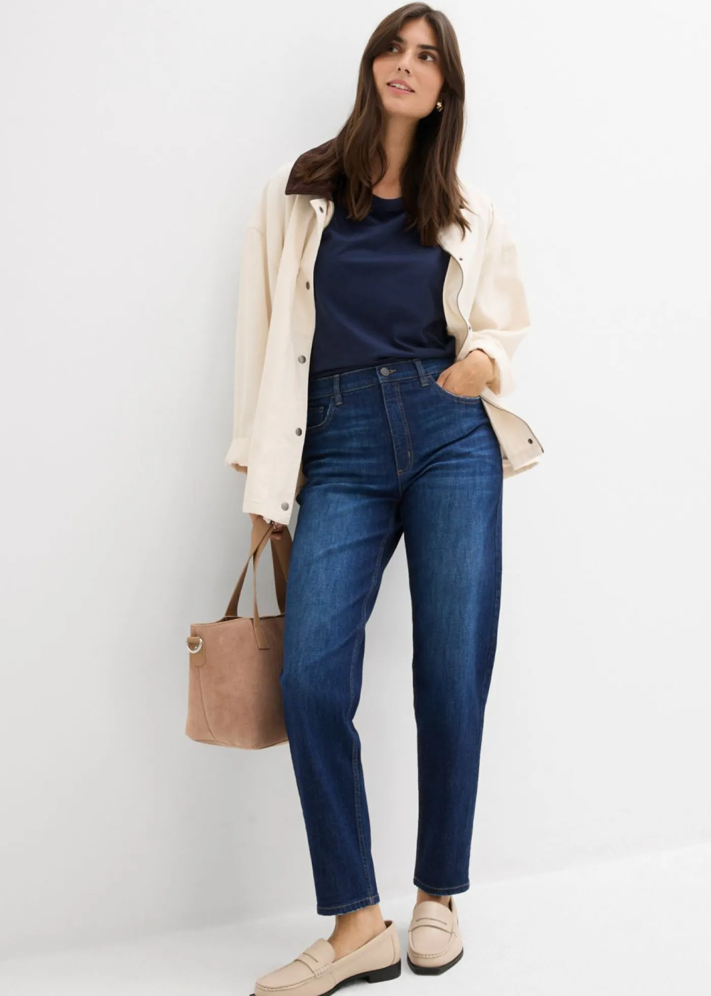 Vaqueros mom, high waist, cropped Mujer Vaqueros