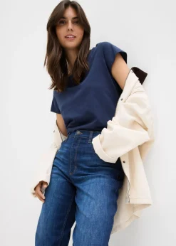 Vaqueros mom, high waist, cropped Mujer Vaqueros