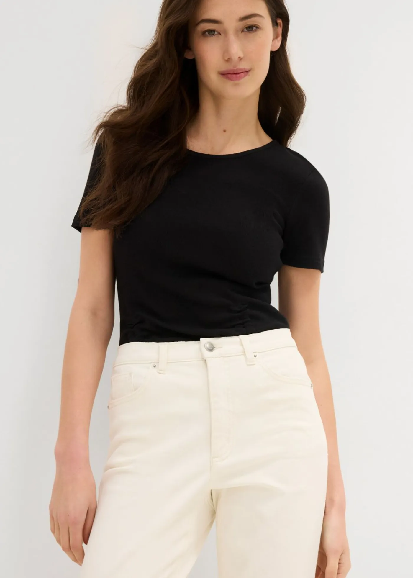 Vaqueros mom, high waist, low stretch, cropped Mujer Vaqueros