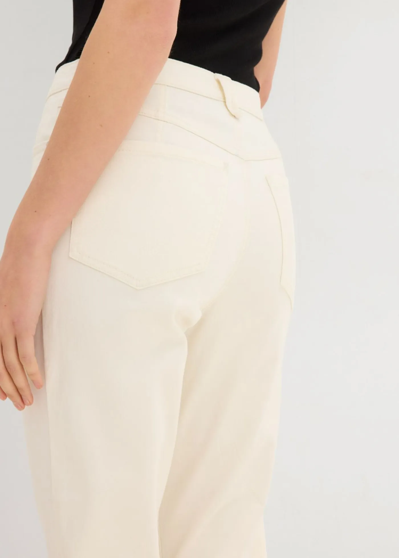 Vaqueros mom, high waist, low stretch, cropped Mujer Vaqueros