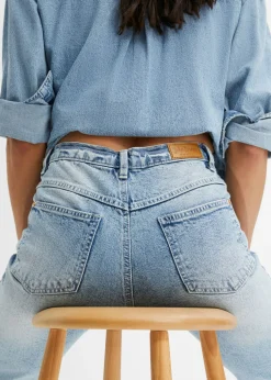 Best Vaqueros mom, high waist, low stretch, cropped Mujer Vaqueros