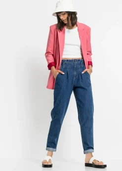 Hot Vaqueros mom, talle alto, elásticos Mujer Vaqueros