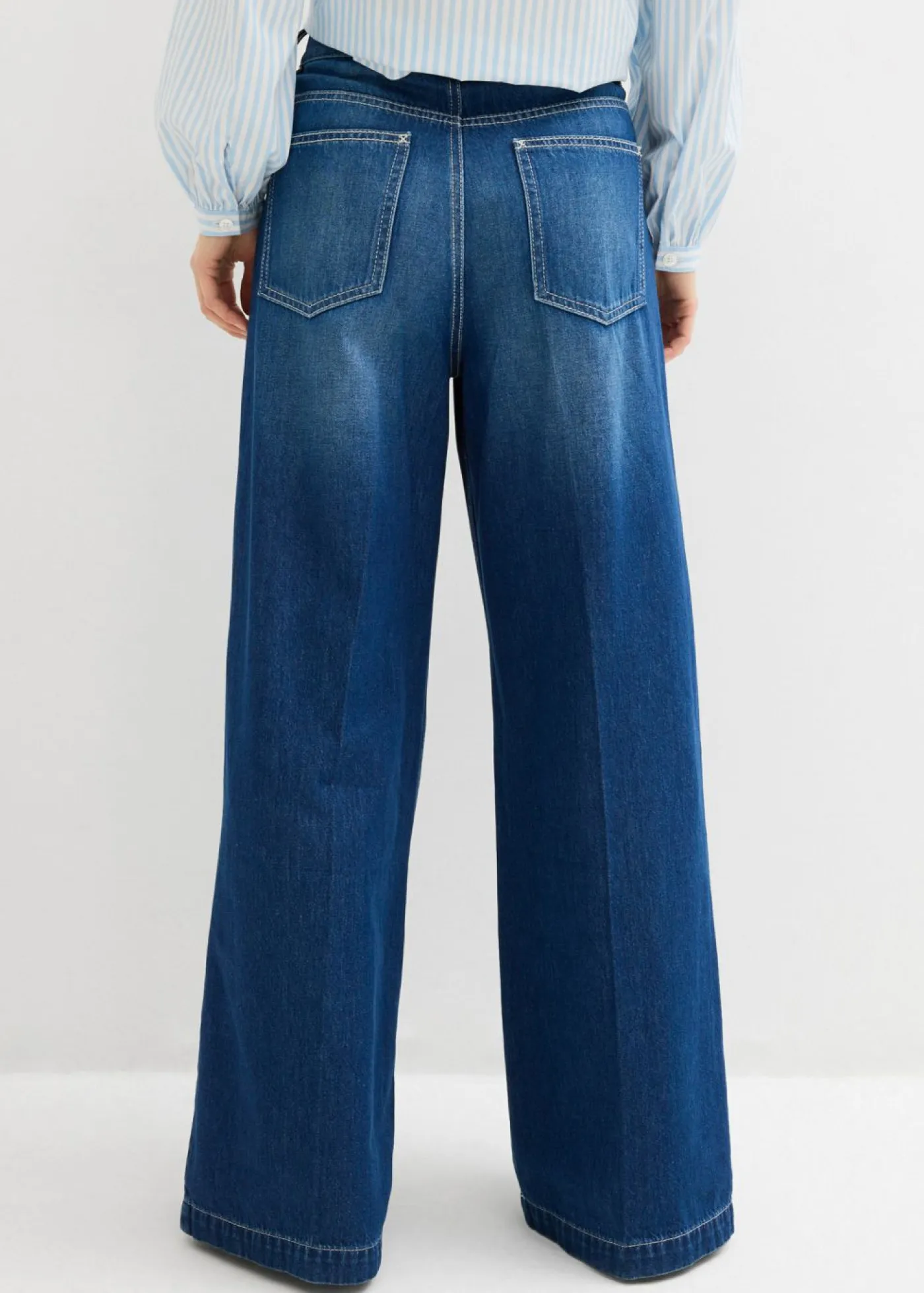 Hot Vaqueros palazzo, super wide, de algodón Mujer Vaqueros