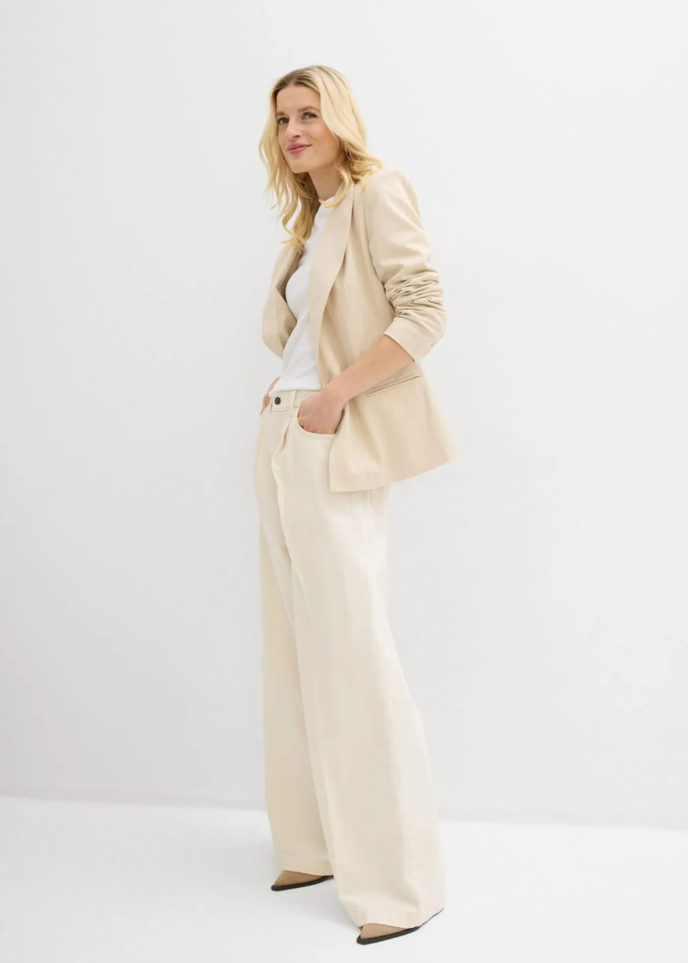 Outlet Vaqueros palazzo, super wide, de algodón Mujer Vaqueros|Tallas Pequeñas