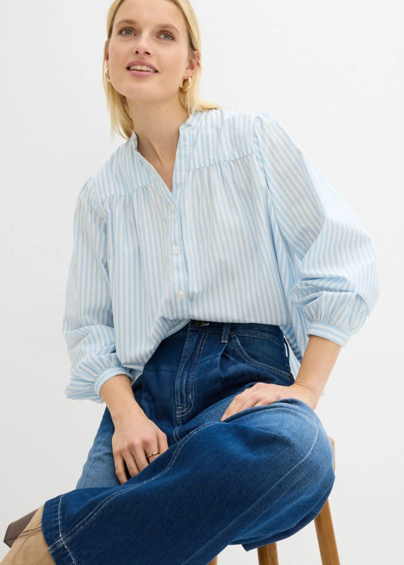 New Vaqueros palazzo, super wide, de algodón Mujer Tallas Pequeñas|Novedades